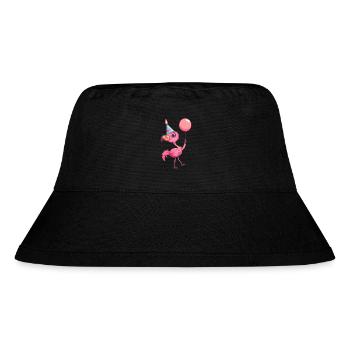 Flamingo Geburtstag Comic - Stanley/Stella recycelter Bucket Hat - Schwarz - Vorne
