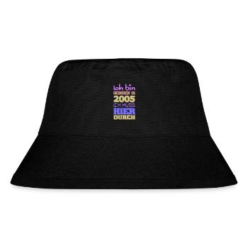 2005 - Stanley/Stella recycelter Bucket Hat - Schwarz - Vorne