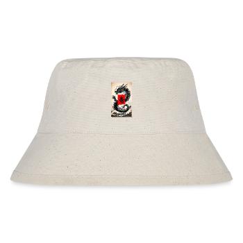 Japanischer Drache im Meer - Stanley/Stella recycelter Bucket Hat - Naturweiß - Vorne