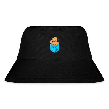 Lebkuchen Weihnachten Lebkuchenmann Gingerbread - Stanley/Stella recycelter Bucket Hat - Schwarz - Vorne