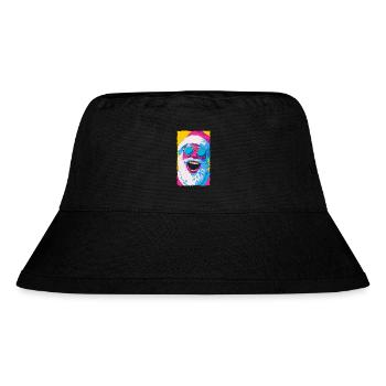 Santa Claus Portrait Christmas Art - Stanley/Stella Recycled Bucket Hat - black - Front
