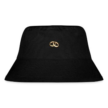 Eheringe Hochzeit - Stanley/Stella recycelter Bucket Hat - Schwarz - Vorne