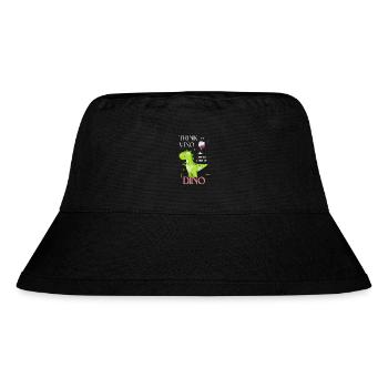 Dino Vino Dinosaurier Wein Spruch - Stanley/Stella recycelter Bucket Hat - Schwarz - Vorne