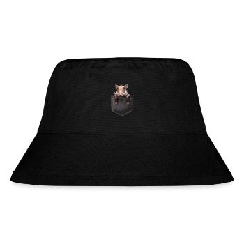Warzenschwein - Stanley/Stella recycelter Bucket Hat - Schwarz - Vorne