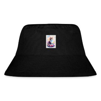 Süßes Kätzchen - Stanley/Stella recycelter Bucket Hat - Schwarz - Vorne