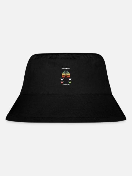 Mein Boot ruft an - ich muss los - Spruch - Stanley/Stella recycelter Bucket Hat - Schwarz