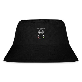 Mein Controller ruft an - ich muss los - Spruch - Stanley/Stella recycelter Bucket Hat - Schwarz - Vorne