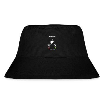 Meine Gänse rufen an - ich muss los - Spruch - Stanley/Stella recycelter Bucket Hat - Schwarz - Vorne