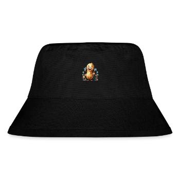 Erdnuss Blumen Natur Naturliebhaber - Stanley/Stella recycelter Bucket Hat - Schwarz - Vorne