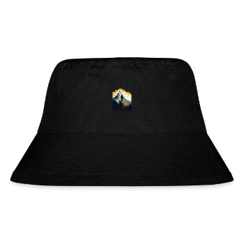 Mountain Intention - Stanley/Stella recycelter Bucket Hat - Schwarz - Vorne