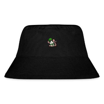 St. Patrick's Tag Süße Ratte - Stanley/Stella recycelter Bucket Hat - Schwarz - Vorne