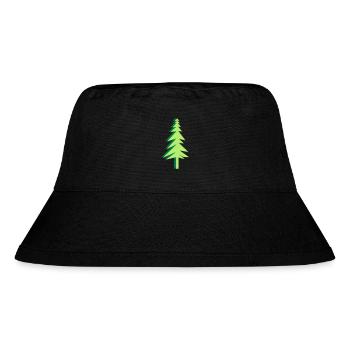Wald - Stanley/Stella recycelter Bucket Hat - Schwarz - Vorne