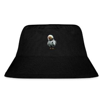 Ein Huhn im Astronautenanzug - Stanley/Stella recycelter Bucket Hat - Schwarz - Vorne