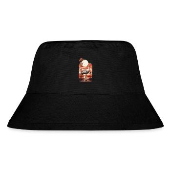 Asiatischer Kranich Kunst & Natur Vogel Design - Stanley/Stella recycelter Bucket Hat - Schwarz - Vorne