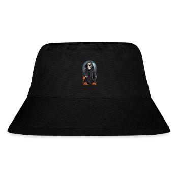 Cartoon Skeleton Grim Reaper Halloween Design - Stanley/Stella Recycled Bucket Hat - black - Front