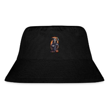 Kleiner Halloween Sensenmann lustiger Oktober - Stanley/Stella recycelter Bucket Hat - Schwarz - Vorne