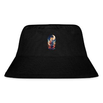 Mystical Kitsune in Kimono Japan Anime Yokai - Stanley/Stella Recycled Bucket Hat - black - Front