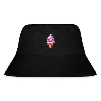 Smiling Ice Cream Creation - Stanley/Stella Recycled Bucket Hat - black - Front