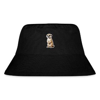 Meerkat Cute Illustration - Stanley/Stella Recycled Bucket Hat - black - Front