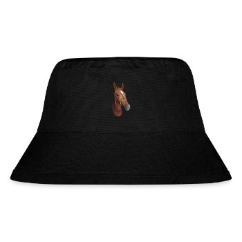 Stilisierter Pferdekopf - Stanley/Stella recycelter Bucket Hat - Schwarz - Vorne