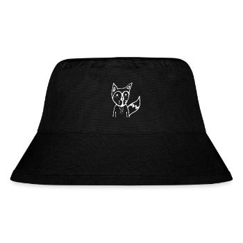 FUCHS white - Stanley/Stella recycelter Bucket Hat - Schwarz - Vorne