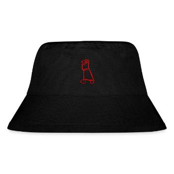 Majakuja (rot) - Stanley/Stella recycelter Bucket Hat - Schwarz - Vorne