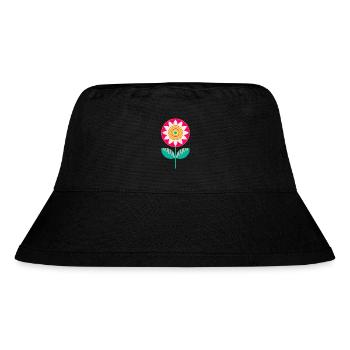 Süße bunte Blume - Stanley/Stella recycelter Bucket Hat - Schwarz - Vorne