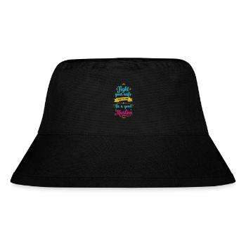 Sei gut - Stanley/Stella recycelter Bucket Hat - Schwarz - Vorne