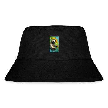 Sloth Painting Faultier Gemälde Kunst Comic Art - Stanley/Stella Recycled Bucket Hat - black - Front