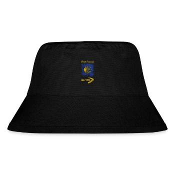 Buen Camino - Jakobsweg - Pilgertour - Santiago - Stanley/Stella recycelter Bucket Hat - Schwarz - Vorne