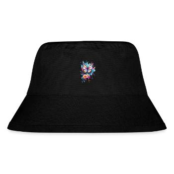 Butterfly Flower Beautiful in Water Colors. Illustration - Stanley/Stella Recycled Bucket Hat - black - Front