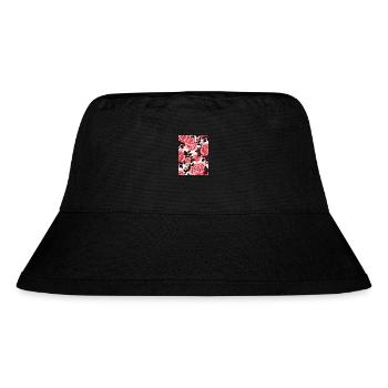 Rose, Muster, blume, pastel, floral - Stanley/Stella recycelter Bucket Hat - Schwarz - Vorne