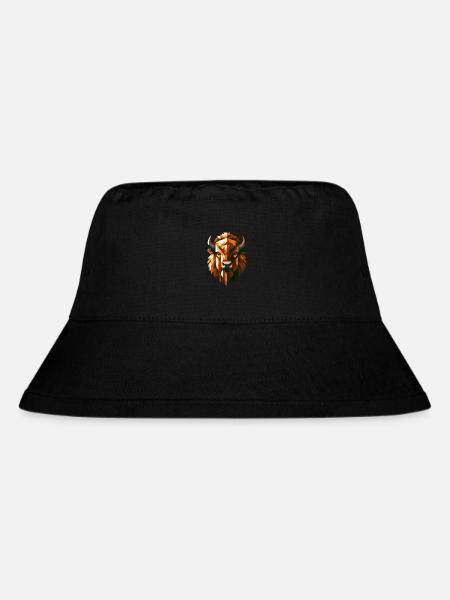 Abstract Geometric Bison - Color Design - Stanley/Stella Recycled Bucket Hat - black