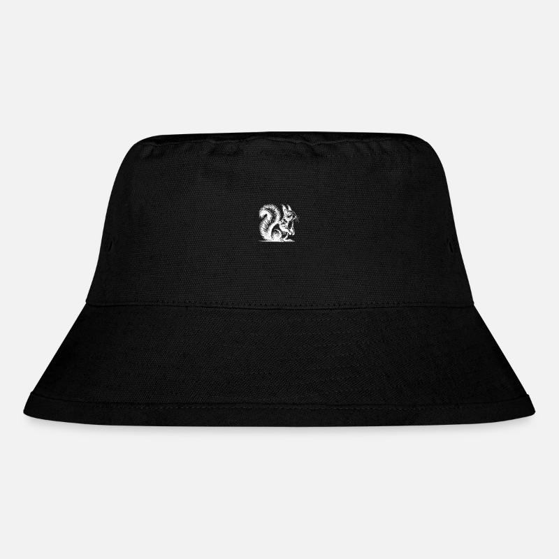Eichhörnchen Bleistift Kinder Zeichnung - Stanley/Stella recycelter Bucket Hat - Schwarz