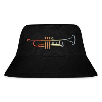 Vintage Trumpet Drawing - Stanley/Stella Recycled Bucket Hat - black - Front