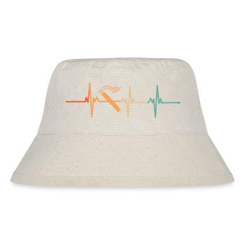 Herzschlag Zigarette - Stanley/Stella recycelter Bucket Hat - Naturweiß - Vorne