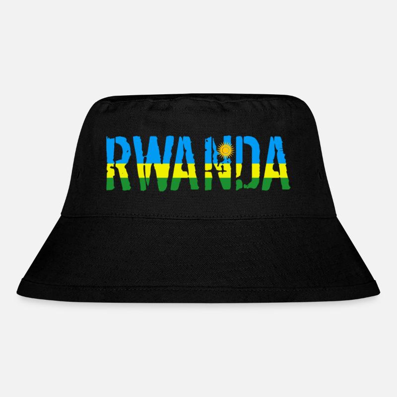 Rwanda - Stanley/Stella recycelter Bucket Hat - Schwarz