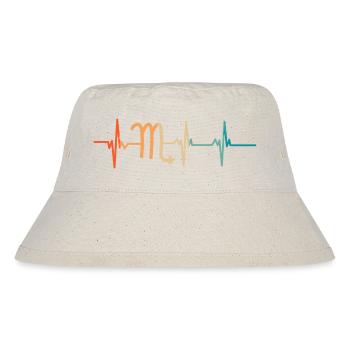 Skorpion Astrologisches Zeichen Herzschlag - Stanley/Stella recycelter Bucket Hat - Naturweiß - Vorne