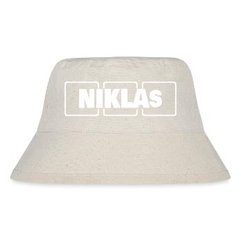 Name Niklas - Stanley/Stella recycelter Bucket Hat - Naturweiß - Vorne