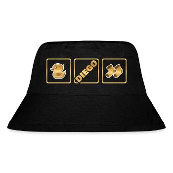 Geschenk für Diego - Stanley/Stella recycelter Bucket Hat - Schwarz - Vorne