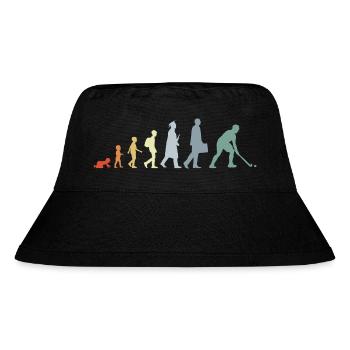 Hockey Evolution - Stanley/Stella recycelter Bucket Hat - Schwarz - Vorne