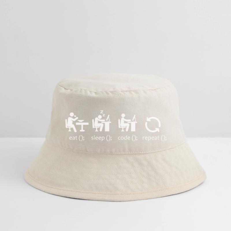 Eat Sleep Code Repeat - Funny Software Engineer Stanley/Stella Recycled Bucket Hat