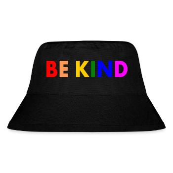 Be kind - Stanley/Stella Recycled Bucket Hat - black - Front