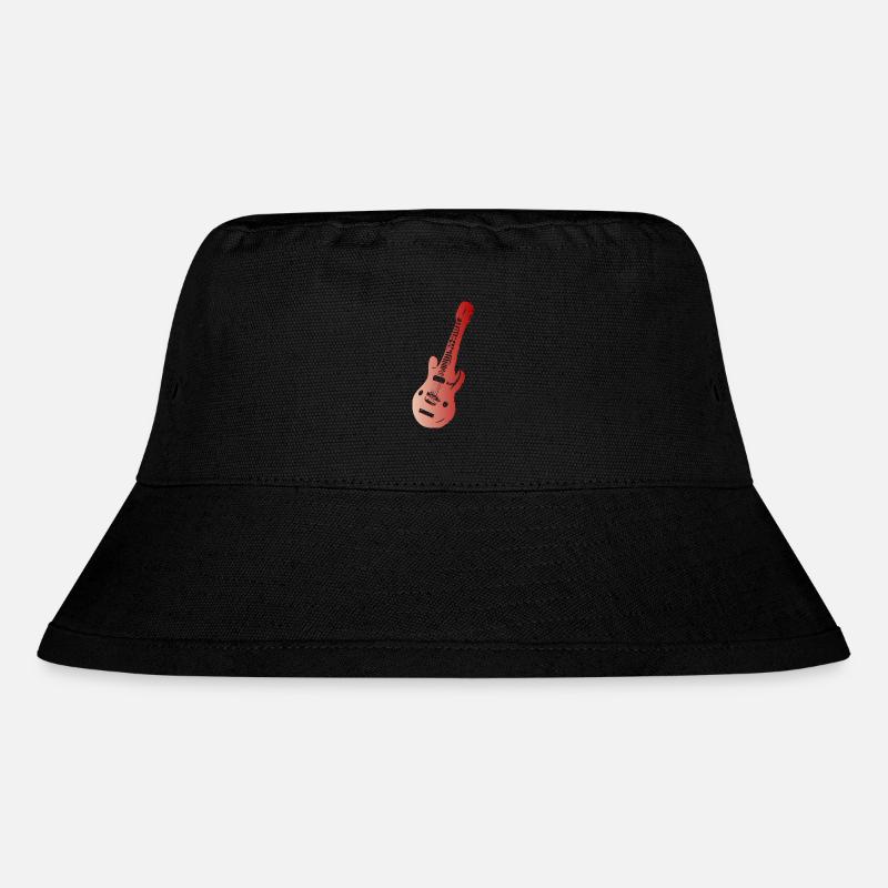 Red electric guitar - Stanley/Stella Recycled Bucket Hat - black