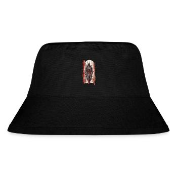 Samurai Krieger Vintage Japan Farbholzschnitt Stil - Stanley/Stella recycelter Bucket Hat - Schwarz - Vorne