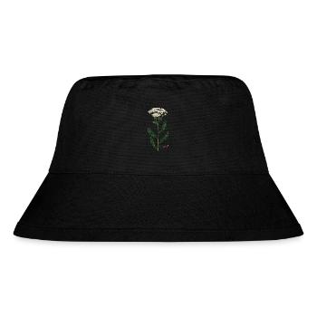 Schafgarbe - Stanley/Stella recycelter Bucket Hat - Schwarz - Vorne