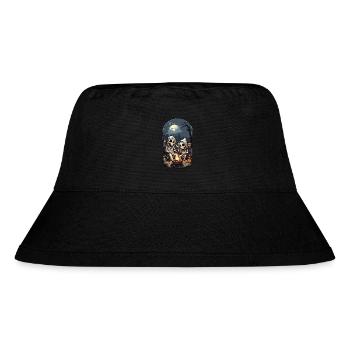 Lustige Skelette Halloween Lagerfeuer Party - Stanley/Stella recycelter Bucket Hat - Schwarz - Vorne