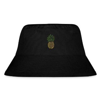 Ananas - Stanley/Stella recycelter Bucket Hat - Schwarz - Vorne