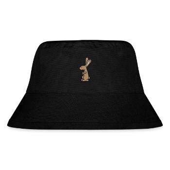 Hase Kaninchen Häschen Cartoon Kleintier niedlich - Stanley/Stella recycelter Bucket Hat - Schwarz - Vorne
