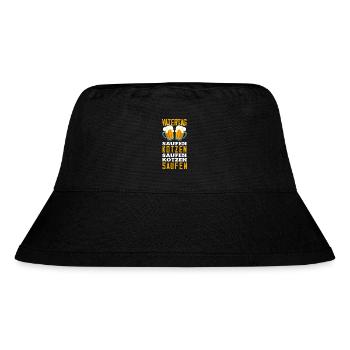 Lustiges Vatertag Geschenk Papa Bier - Stanley/Stella recycelter Bucket Hat - Schwarz - Vorne